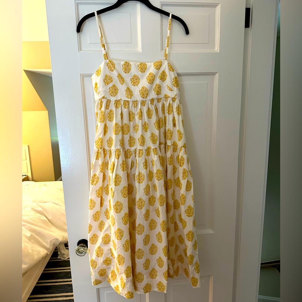 J. Crew tie back tiered dress